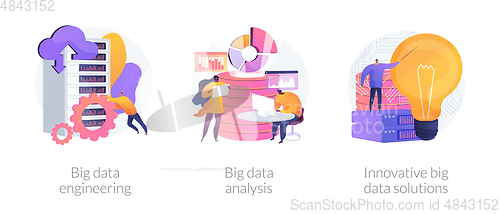 Image of Big data vector concept metaphors.