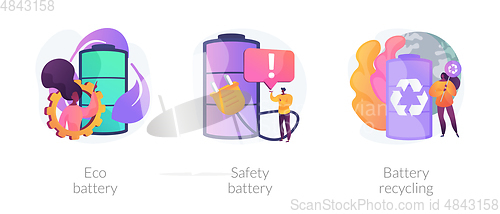 Image of Environmentally friendly battery vector concept metaphors.