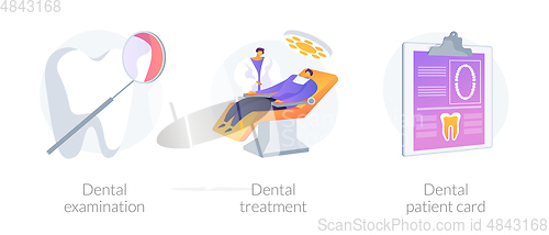 Image of Dental care vector concept metaphors.