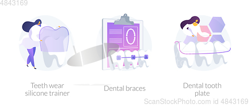 Image of Teeth straightening vector concept metaphors.