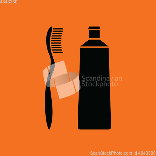 Image of Toothpaste and brush icon