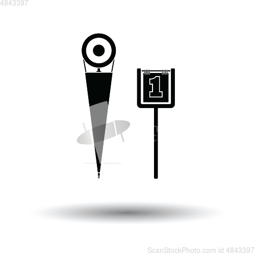 Image of American football sideline markers icon