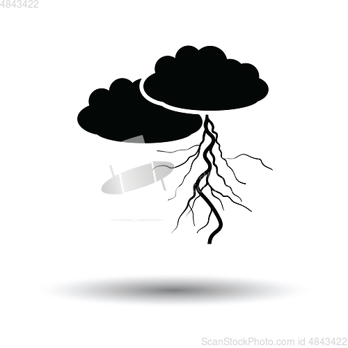 Image of Clouds and lightning icon