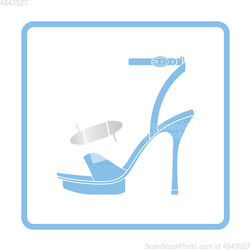 Image of Woman high heel sandal icon