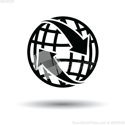 Image of Globe with arrows icon