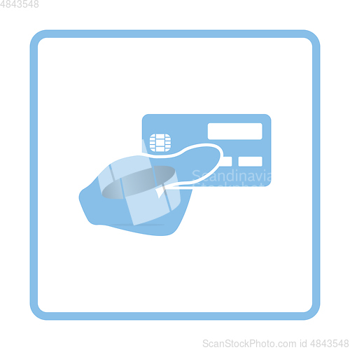 Image of Hand holding credit card icon