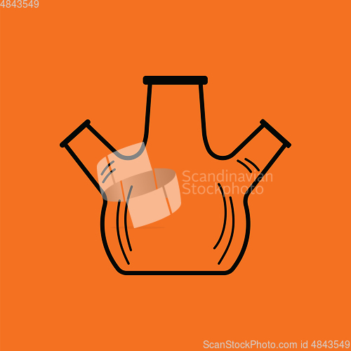 Image of Icon of chemistry round bottom flask with triple throat