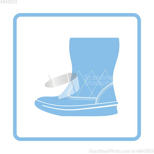 Image of Woman fluffy boot icon
