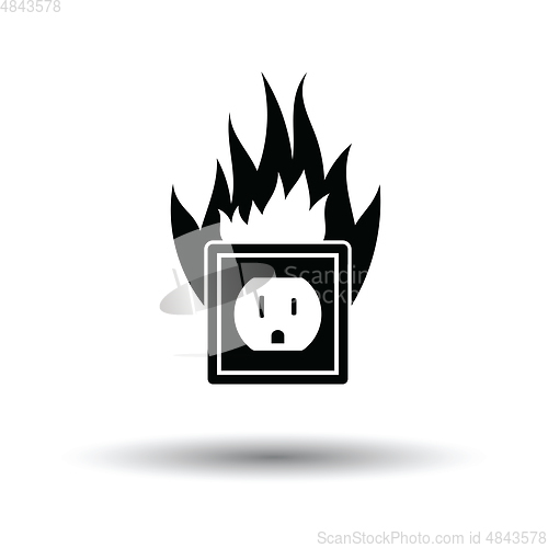 Image of Electric outlet fire icon