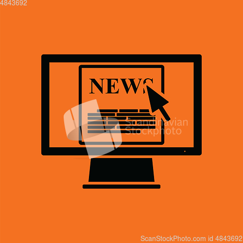 Image of Monitor with news icon