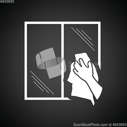 Image of Hand wiping window icon