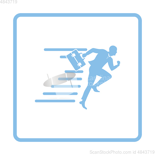 Image of Accelerating businessman icon