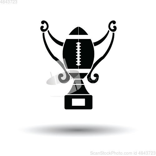 Image of American football trophy cup icon