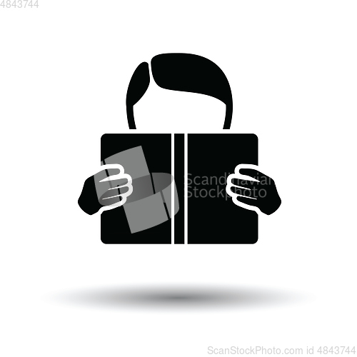 Image of Boy reading book icon