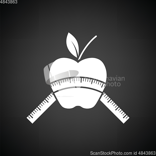 Image of Apple with measure tape icon