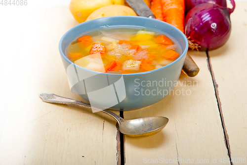 Image of Traditional Italian minestrone soup