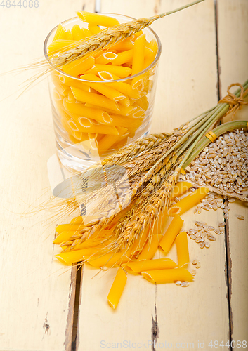 Image of Italian pasta penne with wheat