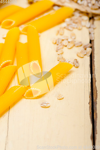 Image of Italian pasta penne with wheat