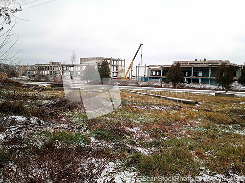 Image of destroyed buildings