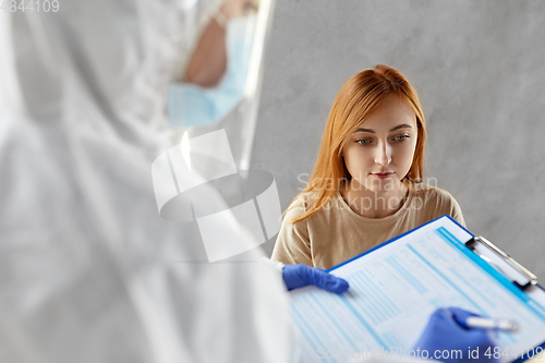 Image of patient being tested for coronavirus disease