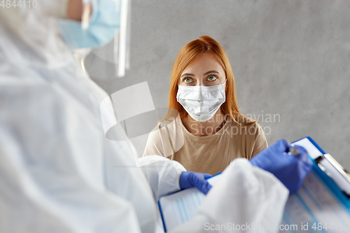 Image of patient being tested for coronavirus disease