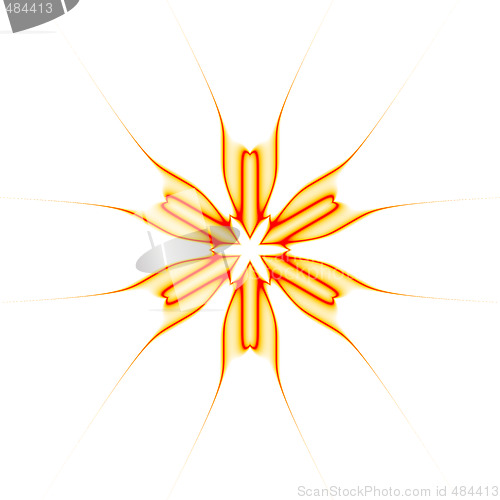 Image of Abstract Orange Illustrated Star