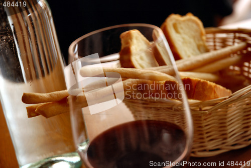 Image of wine and bread
