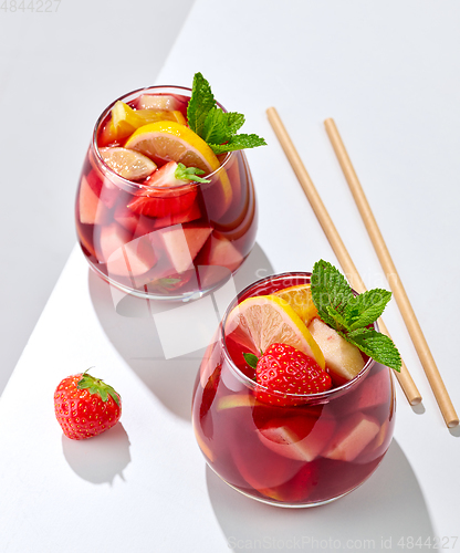 Image of two glasses of red sangria