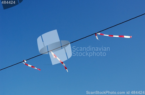 Image of Red and White ribbons.