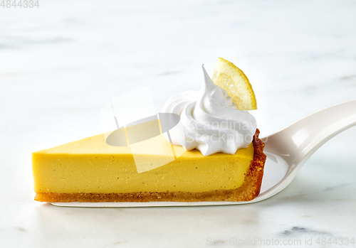 Image of piece of lemon tart