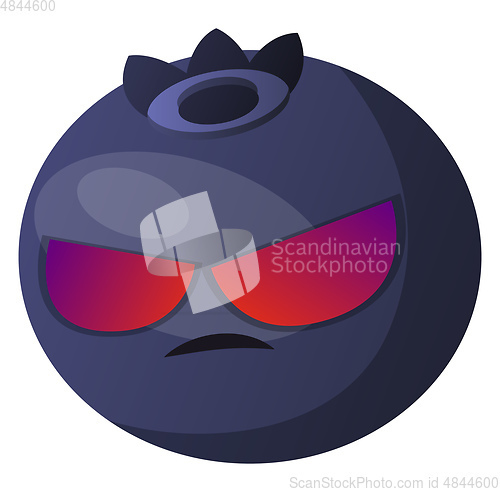 Image of Angry blueberry illustration vector on white background