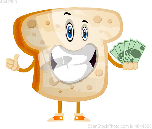 Image of Rich Toast illustration vector on white background