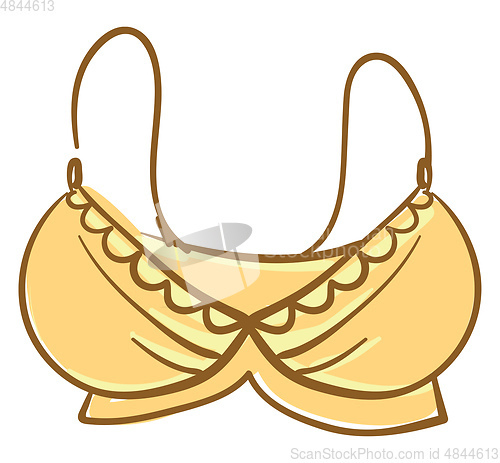 Image of A modern yellow bras vector or color illustration