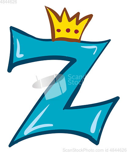 Image of Queen alphabet Z/Emoji Z alphabet vector or color illustration