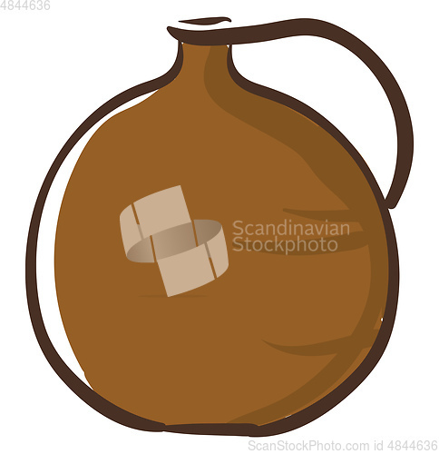 Image of Portrait of a clay jug vector or color illustration