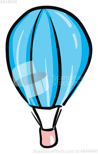 Image of Blue bright parachute vector or color illustration