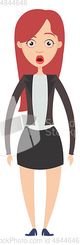 Image of Confused Woman illustration vector on white background