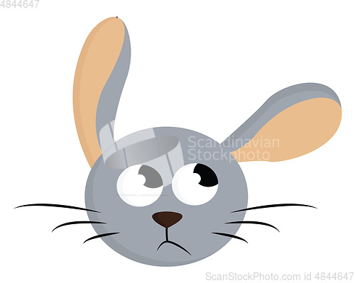 Image of A sad rabbit vector or color illustration