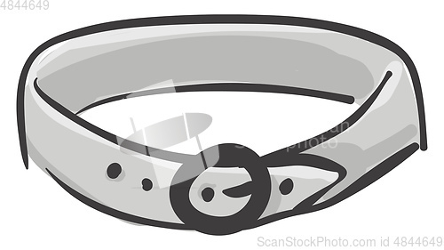 Image of A grey belt with black coat vector or color illustration
