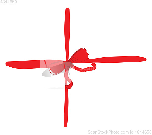 Image of A red color bow vector or color illustration