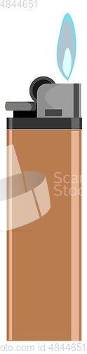 Image of Glowing lighter vector or color illustration