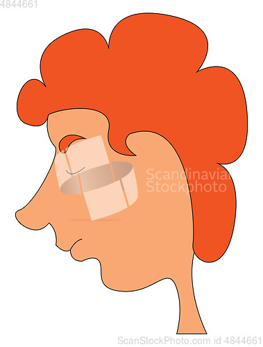 Image of A boy with red hair vector or color illustration