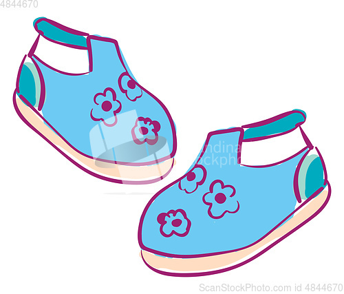 Image of Clipart of a pair of baby\'s shoes vector or color illustration