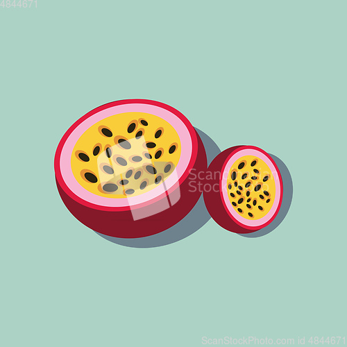 Image of Passion fruit vector or color illustration