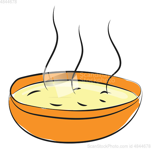 Image of Painting of the chicken soup vector or color illustration
