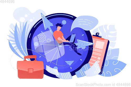 Image of Time management concept vector illustration.