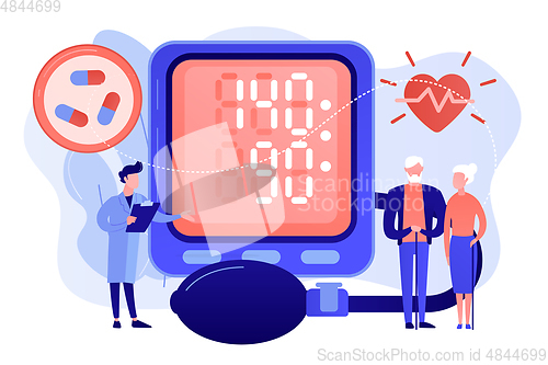 Image of High blood pressure concept vector illustration.