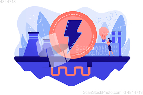 Image of Geothermal energy concept vector illustration.