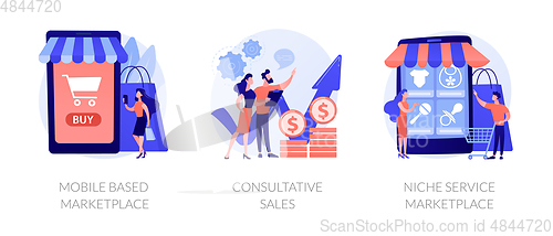 Image of Selling techniques vector concept metaphors