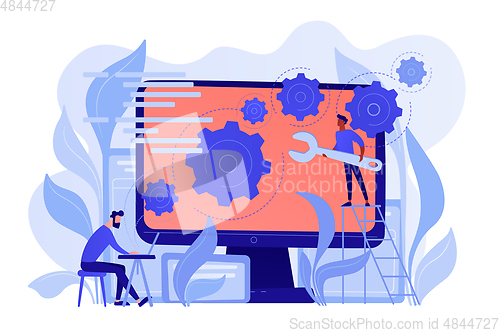 Image of Back end development it concept vector illustration